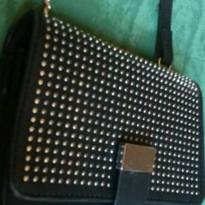Black Zara Crossbody Chain Purse